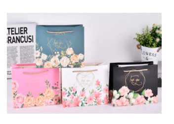 Пакет подарочный горизонтальные цветы, 60х40х22, AR-6241