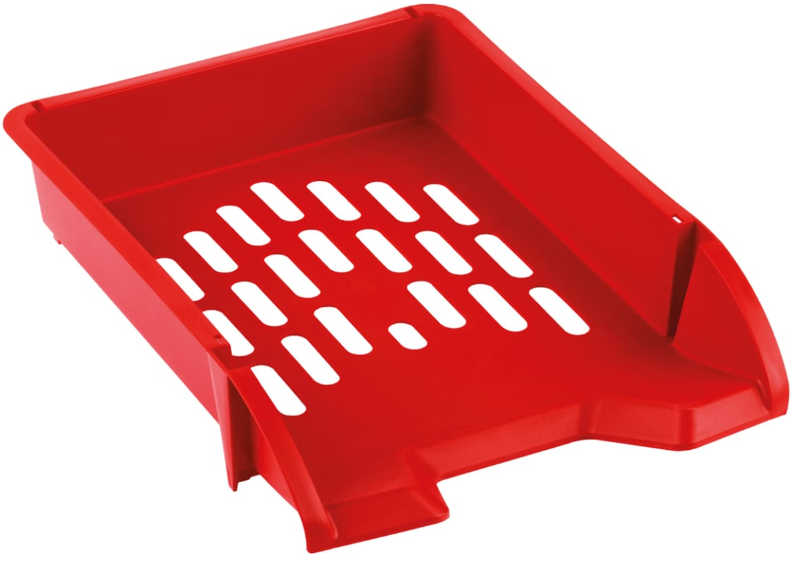 Лоток для бумаг горизонтальный 'Лидер', красный, ЛТГ-30467