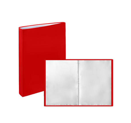 Папка 10 файлов 'KWELT' , А4 , красная , пластик 0,5 мм, КР-000283