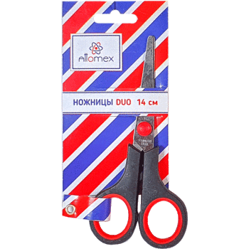 Ножницы канцелярские 'Attomex. Duo' 14 см, двухцветные прорезиненные кольца, 4091820