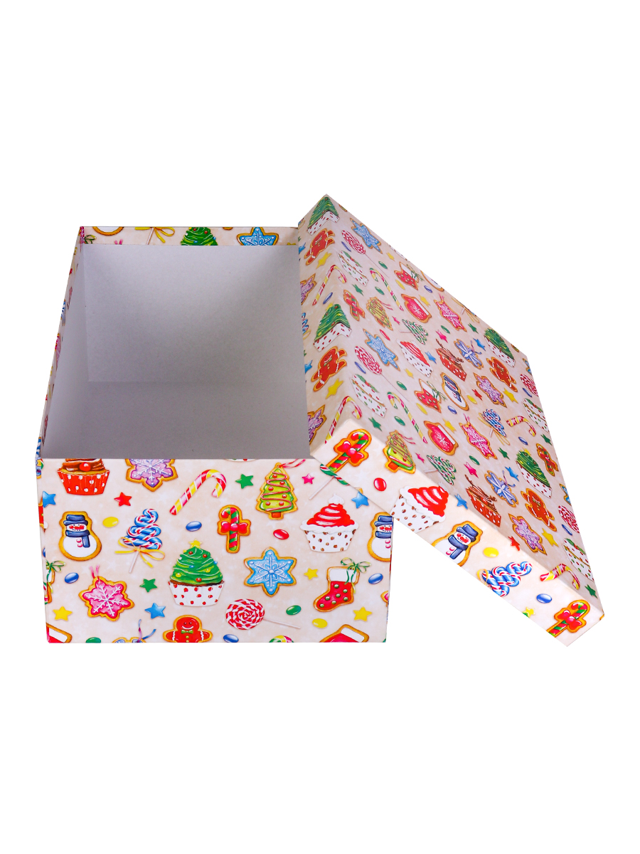 Коробка подарочная Miland 'НГ сладости', 26х18х11 см., прямоугольная (Серия 10в1), картон, 1468