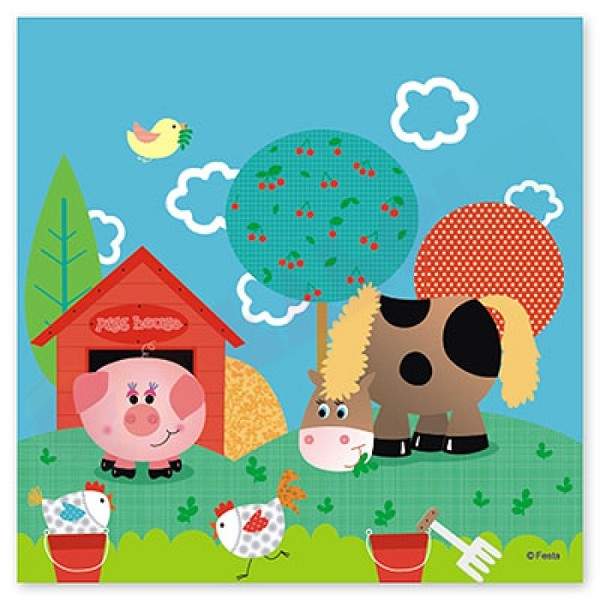 Салфетки Забавная Ферма, (12 шт;уп), 1502-1285