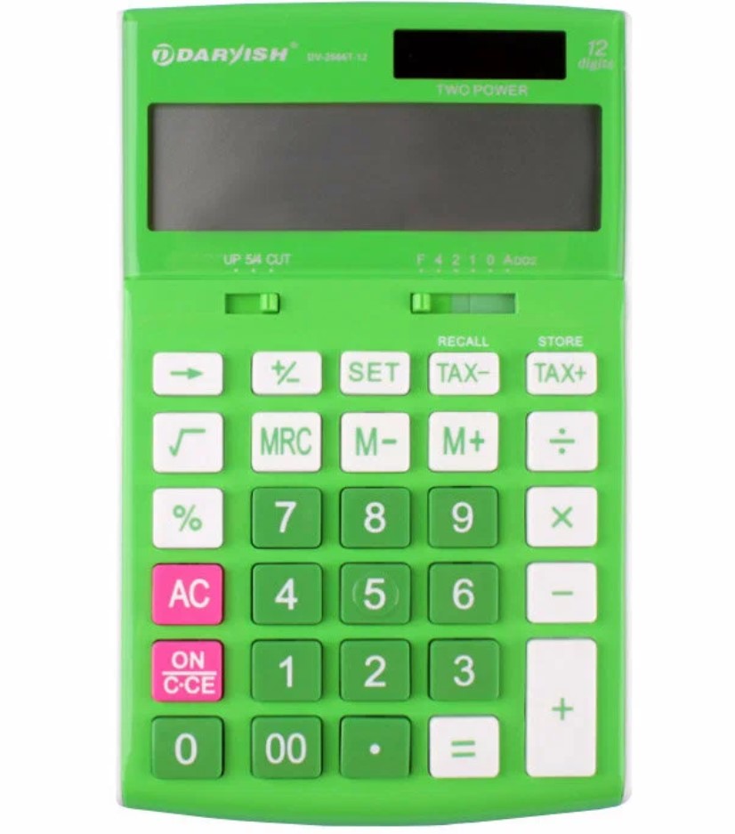 Калькулятор настольный, 12 разрядный,'Darvish', зеленый, DV-2666Т-12N