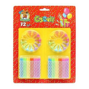 Свечи для торта с подставками (72 шт/уп), С-0464