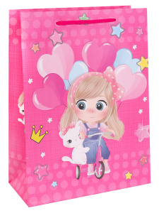 Пакеты подарочные Drim cards "Единороги" 18х23х10 М матовая ламинация ПКП-3116