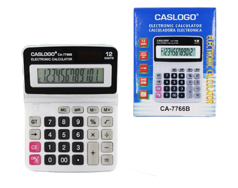 Калькулятор 'Caslogo' 12 разрядный 14,4 х 11,2 х 3,0 см, двойное питание, CA-7766B