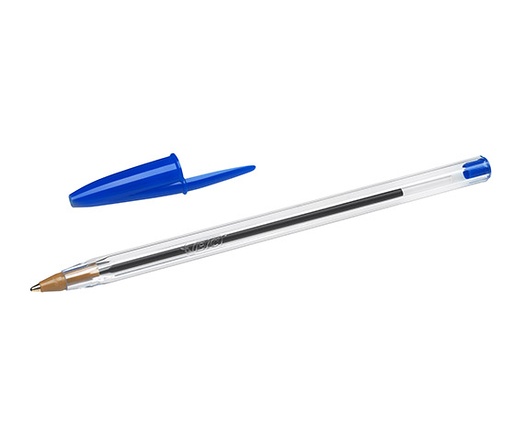 Ручка шариковая Bic 'Cristal' синяя, 1.0 мм., прозр. корпус, 847898