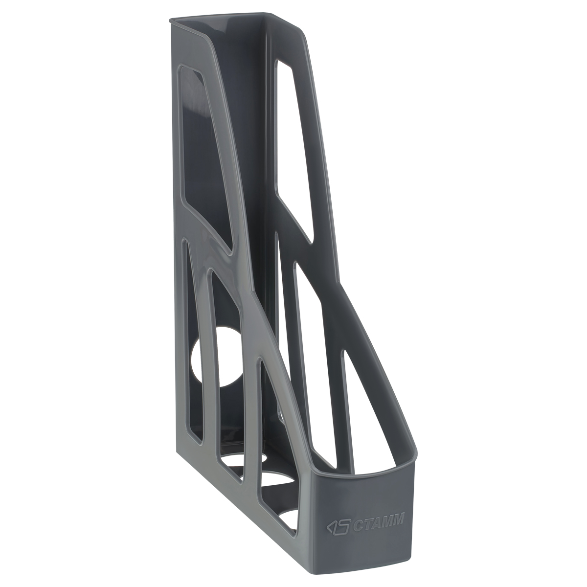 Лоток для бумаг вертикальный Стамм Лидер 1 секция серый, ЛТВ-31797