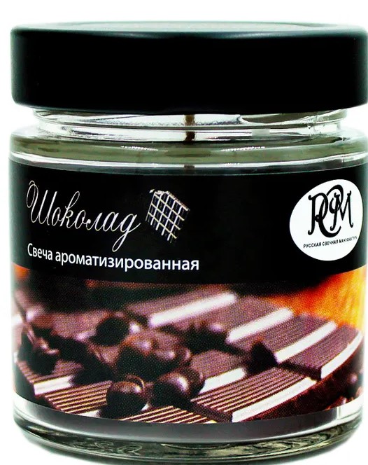 Свеча в банке РСМ, ШОКОЛАД, 25ч, 3312037