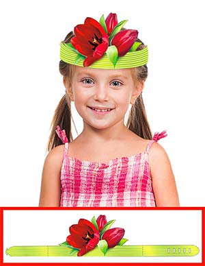 Корона бумажная ФДА  'Цветы'408-32