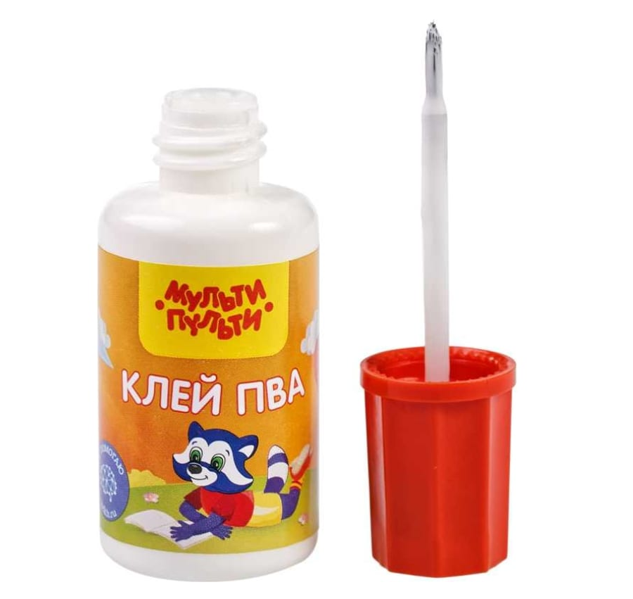 Клей ПВА Мульти-Пульти, 20 г, с кисточкой, КЛ_28638