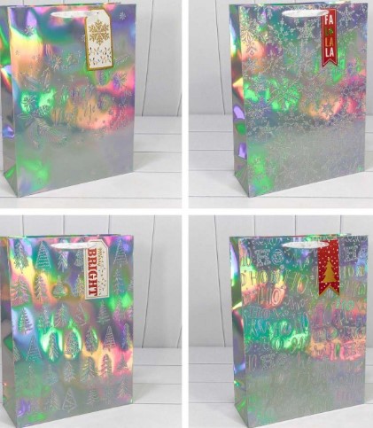 Пакет подарочный 'Голография' 33х45х13, 300296A