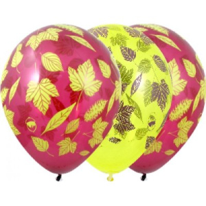 Набор латексных шаров 14" , "Belbal", осенние листья , (25 шт/уп), 1103-0197