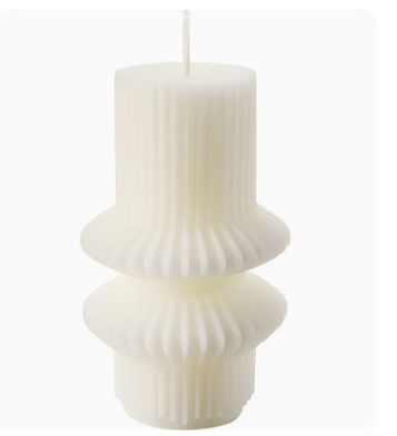 Свеча декоративная Колонна, с ароматом розы, 6,5х10,5 см, белая, УД-7972
