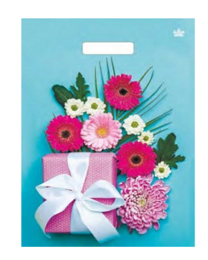 Пакет ПЭ с вырубной ручкой 31x40см (60) (Подарочная композиция) ламинированный, ВУР49473