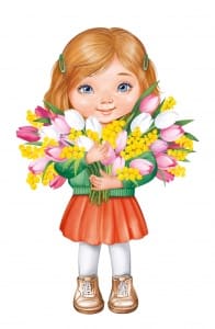 Плакат А3 "Девочка с цветами" 334х514 59.329.00