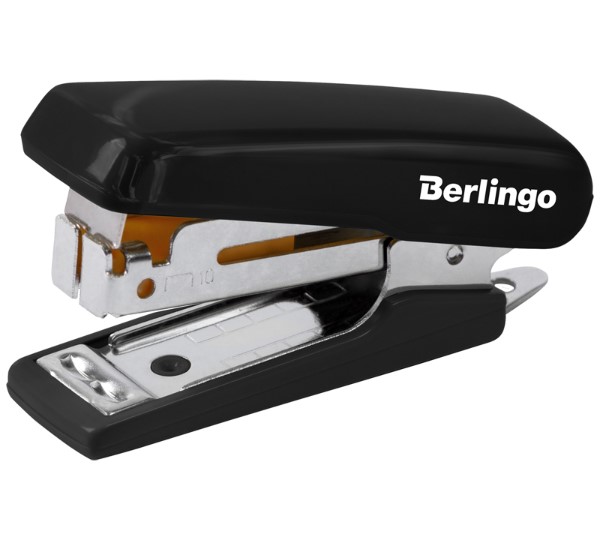 Мини-степлер №10 Berlingo 'Comfort' до 10 листов, пластиковый корпус, черный, DSn_10161