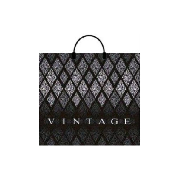 Пакет ПЭ с пластмассовыми ручками 38х34+3 (х10) , (Винтаж), ПЛР51608