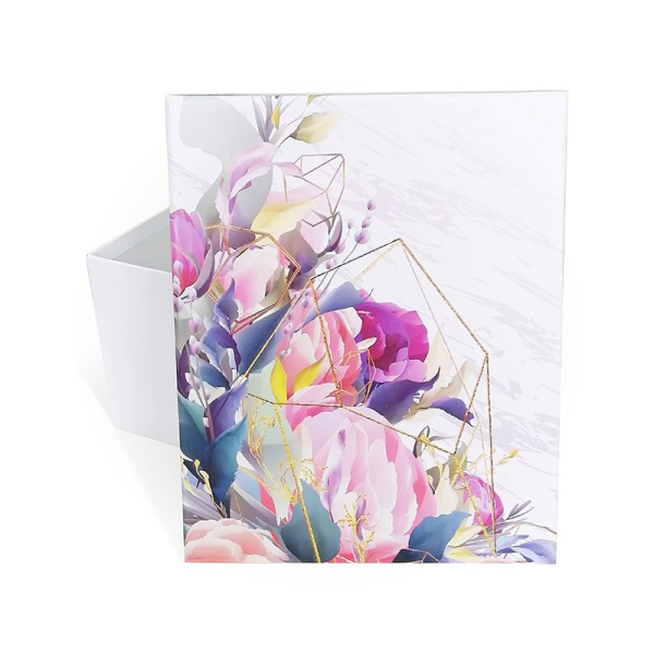 Коробка подарочная Ювелир-Сервис 'Геометрия цветов' 21х17х11 см.,прямоуг.(серия 3в1), картон.,3086