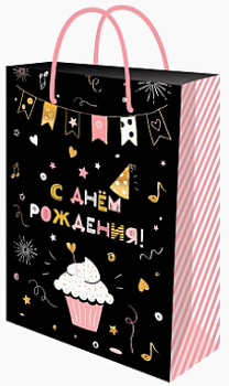 Пакет подарочный с глянц.лам. 22*31*10 см (ML) Кексик, 128г (соб.разр) ППК-7901