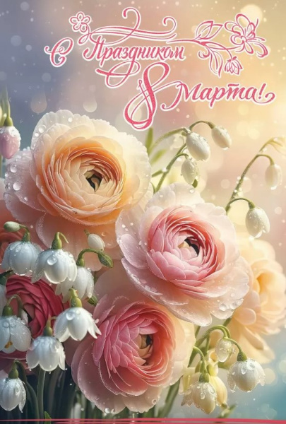 Открытка А5, 8 марта, 8100883