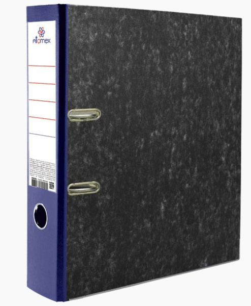 Папка с арочным механизмом 'Attomex' A4, 75 мм мраморная картонная разобранная, 3090306