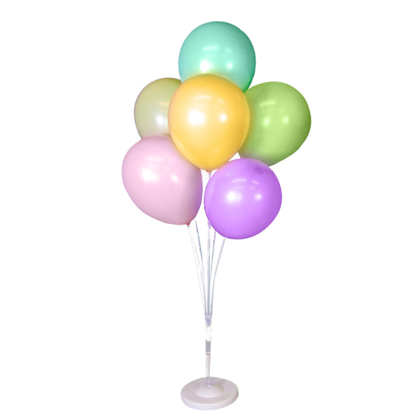 Стойка для шаров фонтан, 7 насадок, 1,3 м, белый;прозрачный, 6015379